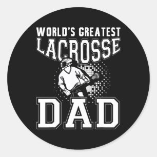 World´s Greatest Lacrosse Dad Lax Stick Lacrosse  Classic Round Sticker
