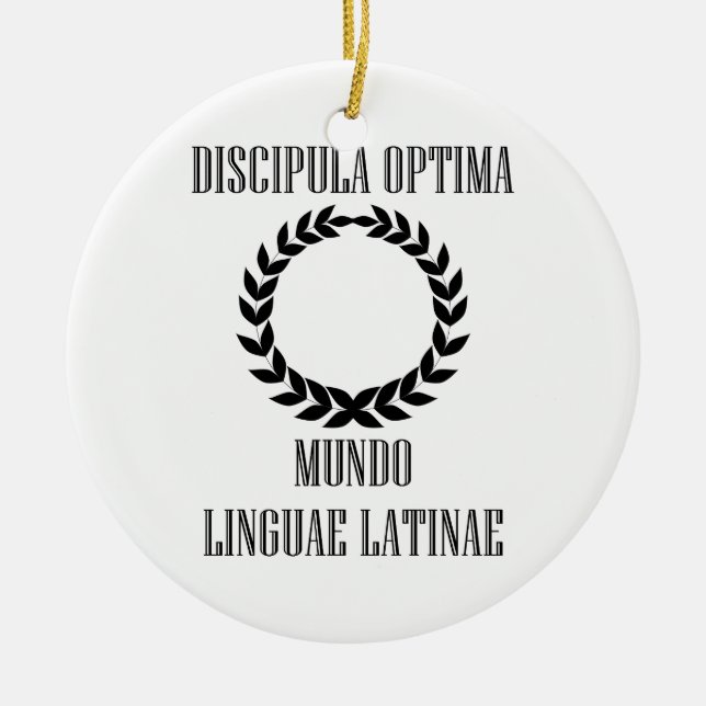 World’s Greatest Latin Student (Female) Ceramic Ornament (Front)