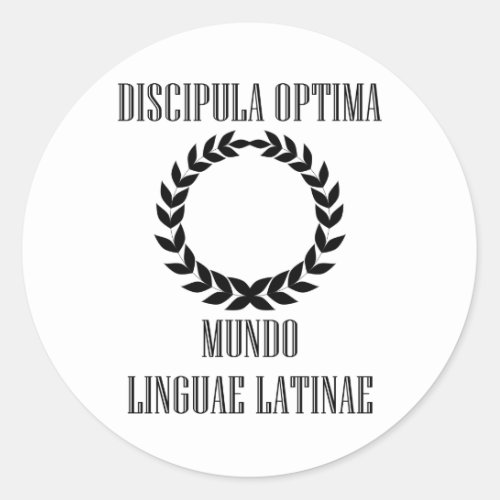 Worldâs Greatest Latin Student Female Classic Round Sticker
