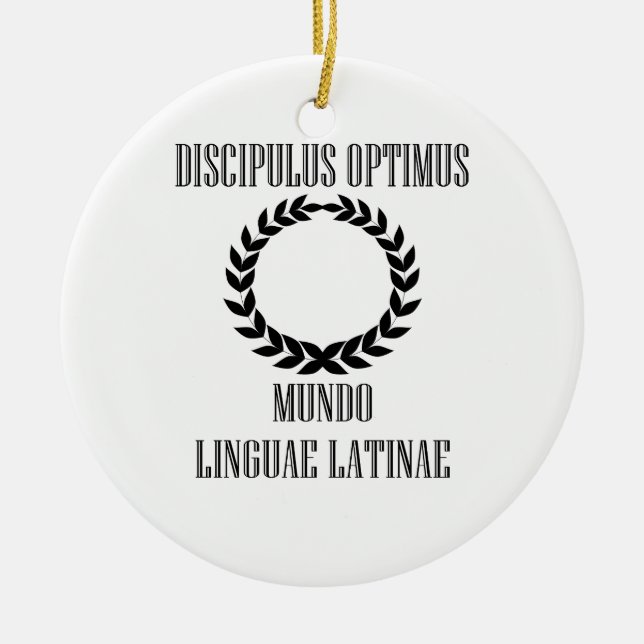 World’s Greatest Latin Student (Male) Ceramic Ornament (Front)