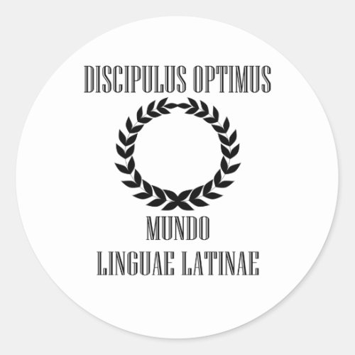 Worldâs Greatest Latin Student Male Classic Round Sticker