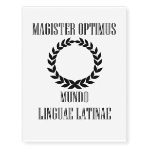 World’s Greatest Latin Teacher (Male) Temporary Tattoos