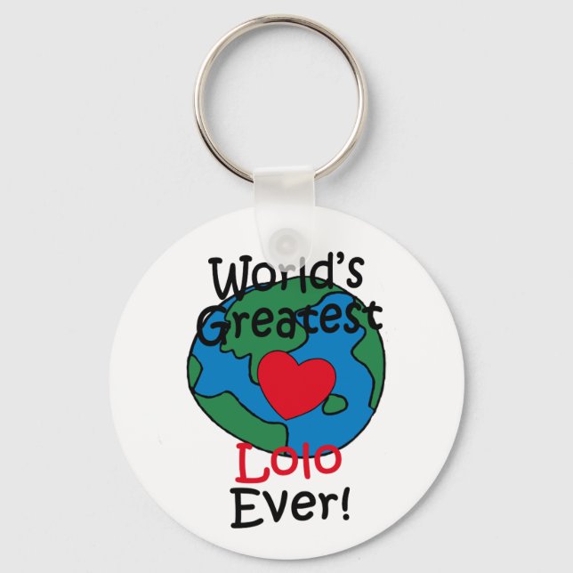 World’s Greatest Lolo Heart Keychain (Front)