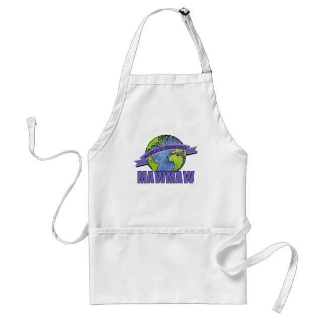 World’s Greatest MawMaw Heart Adult Apron (Front)