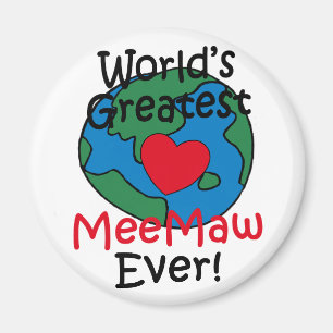 World’s Greatest MeeMaw Heart Magnet