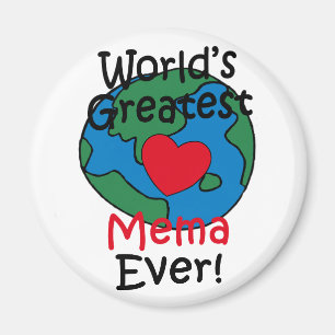 World’s Greatest Mema Heart Magnet