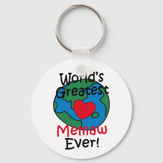 World’s Greatest Memaw Heart Keychain (Front)