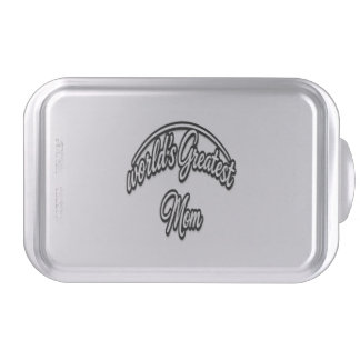 World’s Greatest Mom Elegant Cursive Design Cake Pan