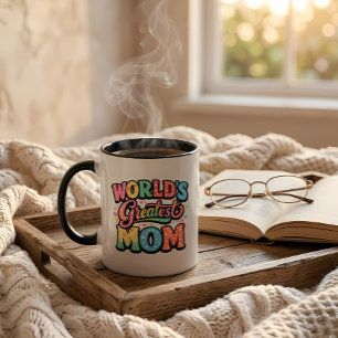 World’s Greatest Mom, Mother’s Day gift, retro typ Mug