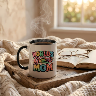 World’s Greatest Mom, Mother’s Day gift, retro typ Mug