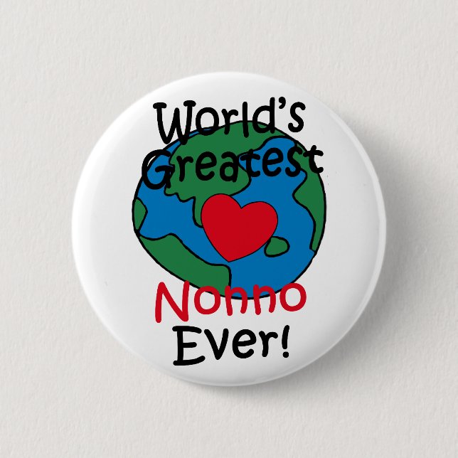 World’s Greatest Nonno Heart Button (Front)