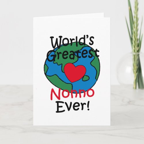 Worlds Greatest Nonno Heart Card