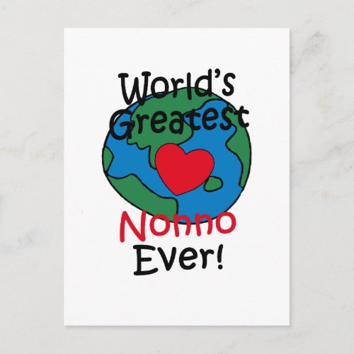 Worlds Greatest Nonno Heart Postcard