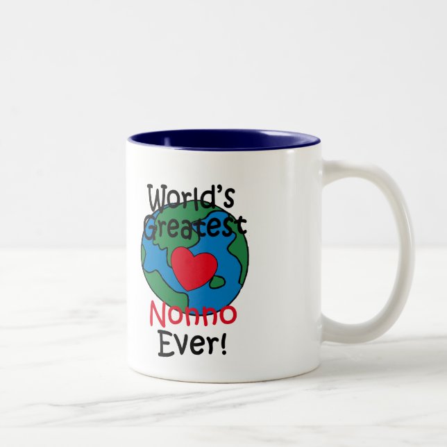 World’s Greatest Nonno Heart Two-Tone Coffee Mug (Right)