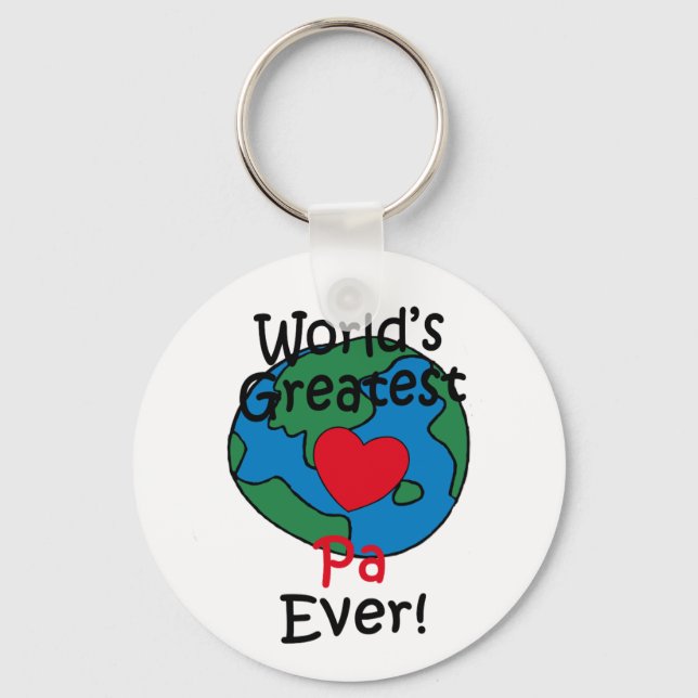 World’s Greatest Pa Heart Keychain (Front)