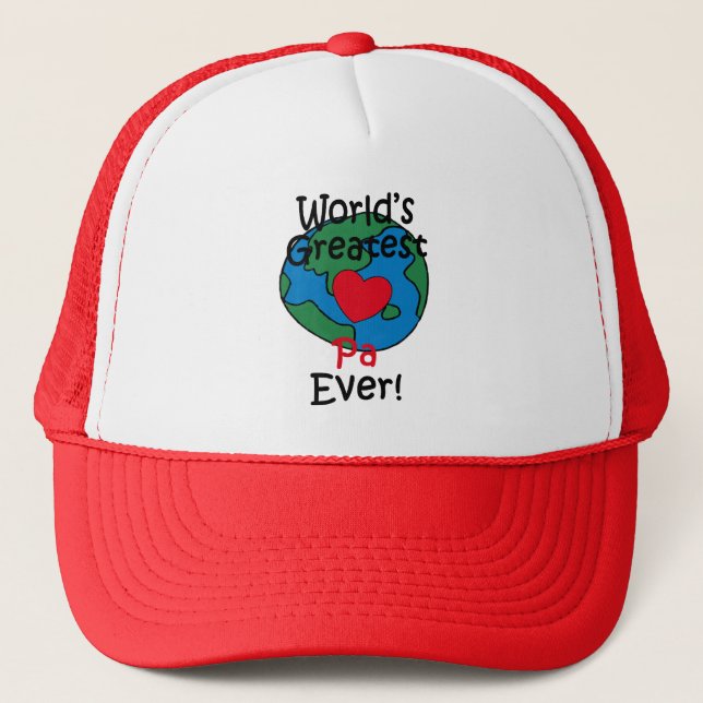 World’s Greatest Pa Heart Trucker Hat (Front)