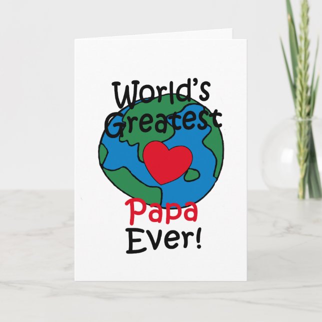 World’s Greatest Papa Heart Card (Front)
