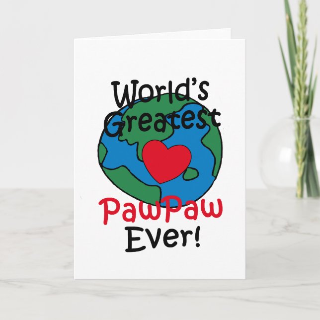 World’s Greatest PawPaw Heart Card (Front)