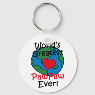 World’s Greatest PawPaw Heart Keychain