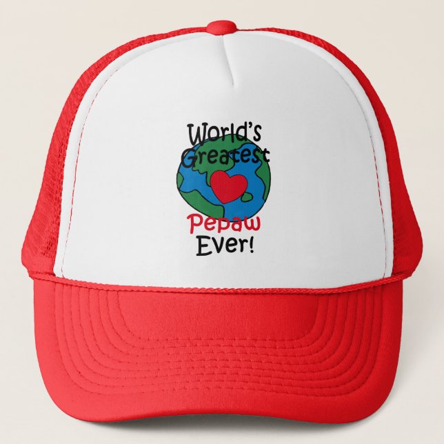 World’s Greatest Pepaw Heart Trucker Hat (Front)