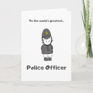 World’s greatest Police Officer - Greetings card