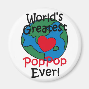 World’s Greatest PopPop Heart Magnet