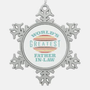 World’s Greatest Son-In-Law Snowflake Pewter Christmas Ornament