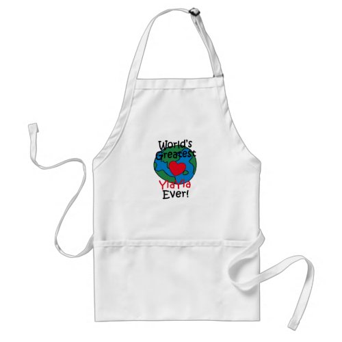 Worlds Greatest YiaYia Heart Adult Apron