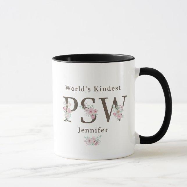 World’s Kindest  PSW Floral Christmas Mug (Right)