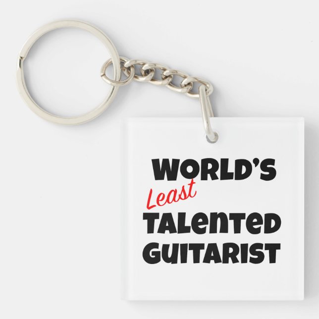 World’s Least Talented Guitarist Keychain (Front)