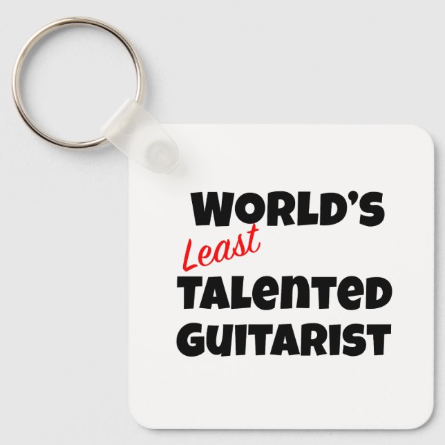 World’s Least Talented Guitarist Keychain (Front)