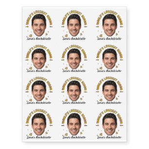 World’s Luckiest Groom Personalized Bachelor Party Temporary Tattoos
