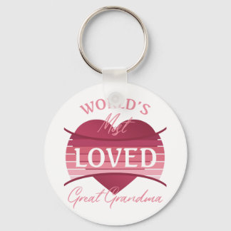 World’s Most Loved Great Grandma Keychain