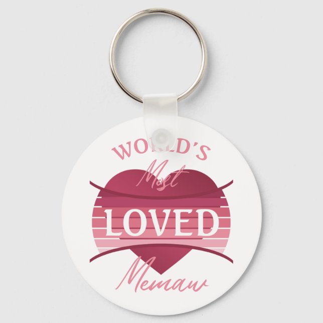World’s Most Loved Memaw Keychain (Front)