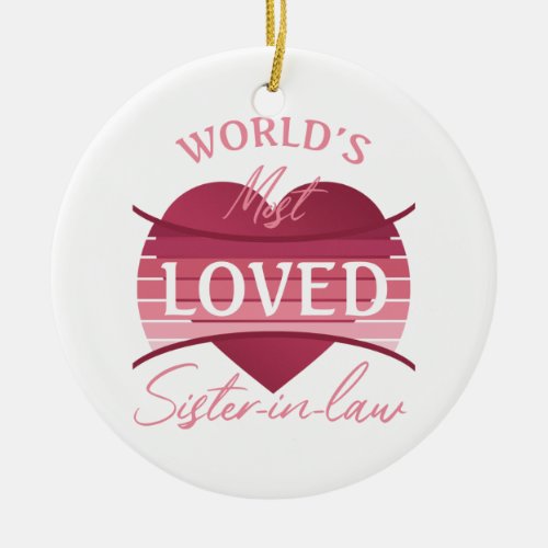 Worlds Most Loved Sister_In_Law Ceramic Ornament