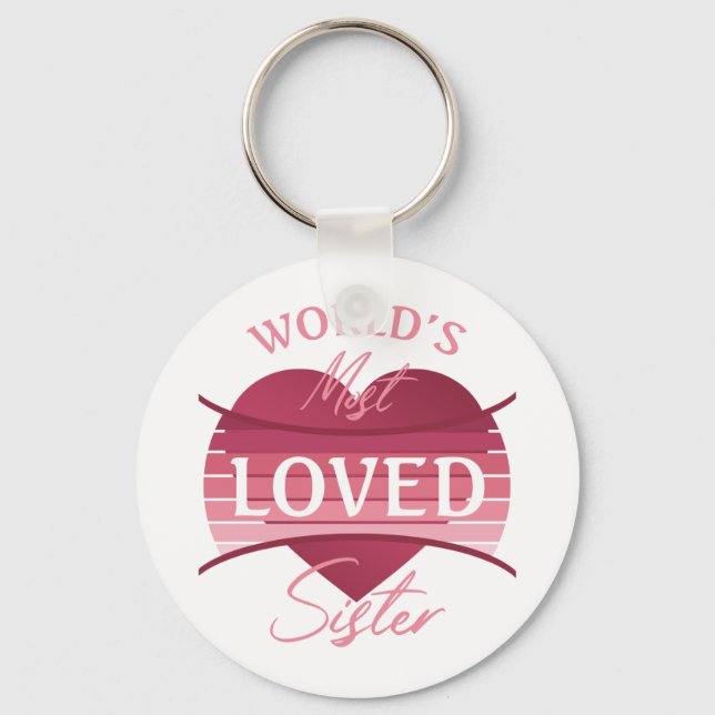 World’s Most Loved Sister Keychain (Front)