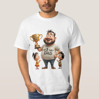 World’s Okayest Dad – Funny Cartoon Father’s Day T-Shirt