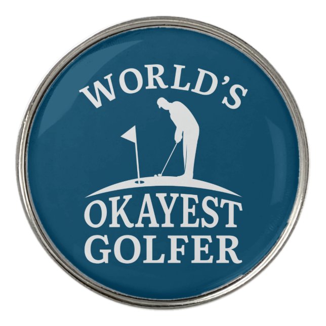World’s Okayest Golfer Golf Ball Marker (Front)