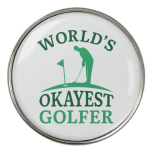 World’s Okayest Golfer Golf Ball Marker