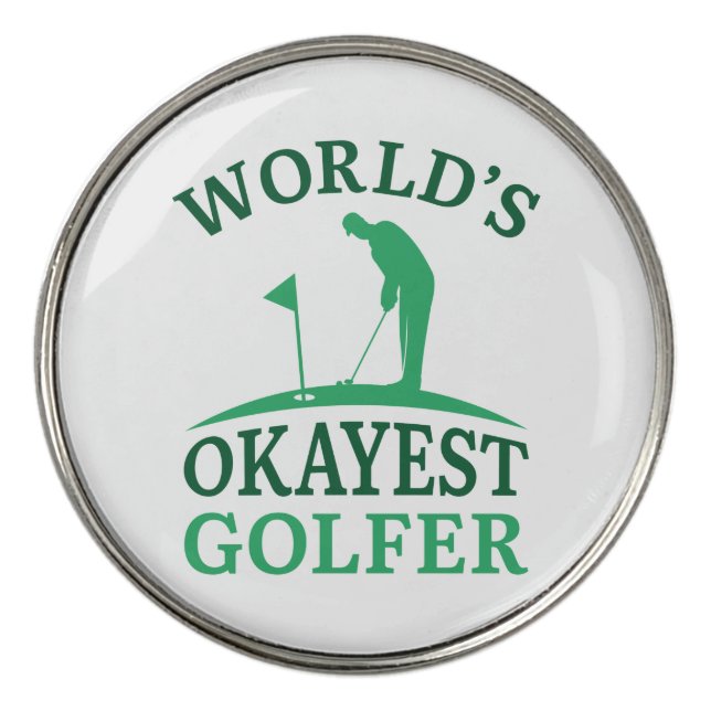 World’s Okayest Golfer Golf Ball Marker (Front)