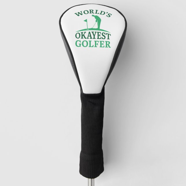 World’s Okayest Golfer Golf Head Cover (Front)