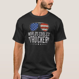 World´s Okayest Trucker   Truck Driver Vintage Tru T-Shirt