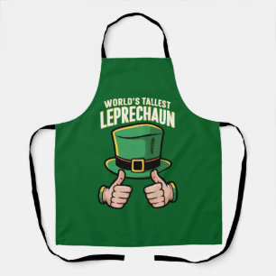 World’s Tallest Leprechaun Funny Irish Humor  Apron