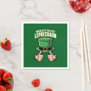 World’s Tallest Leprechaun Funny Irish Humor  Napkins