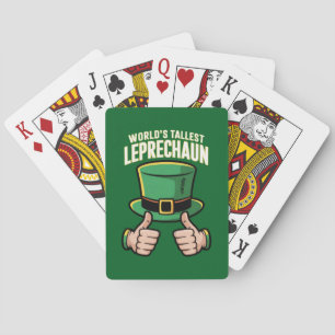 World’s Tallest Leprechaun Funny Irish Humor Poker Cards