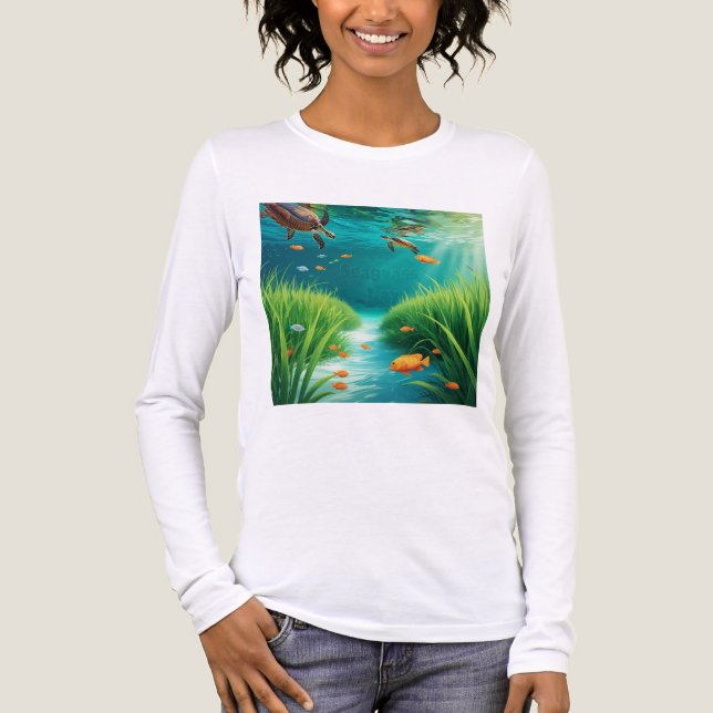 World Sea grass Day Tri-Blend Shirt (Front)