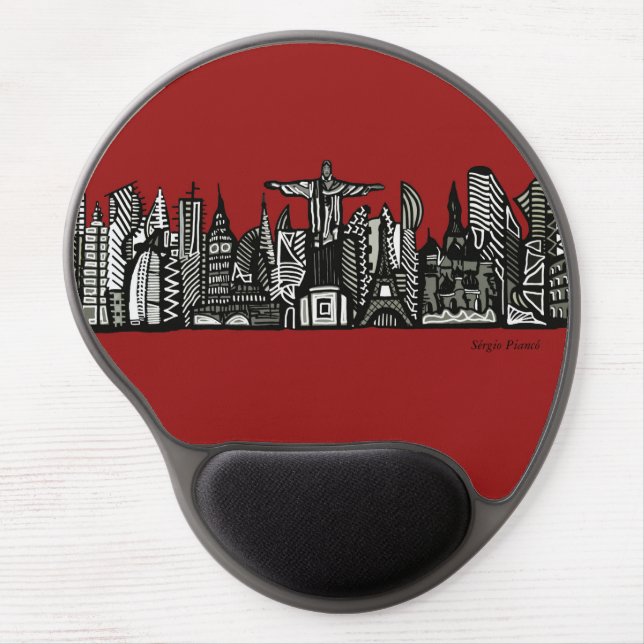 World Skyline Gel Mouse Pad (Front)