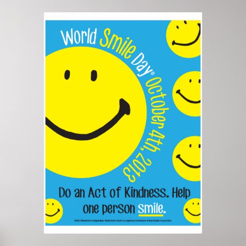 World Smile Day 2013 Poster 20x28