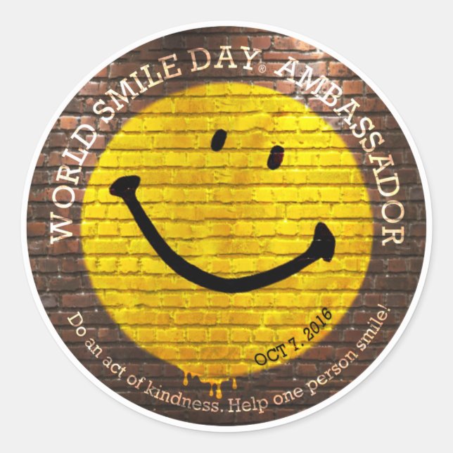 World Smile Day® 2016 Stickers (Front)
