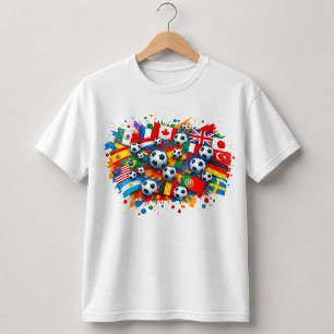 World Soccer 2026 USA Flag T-Shirt Soccer Fan